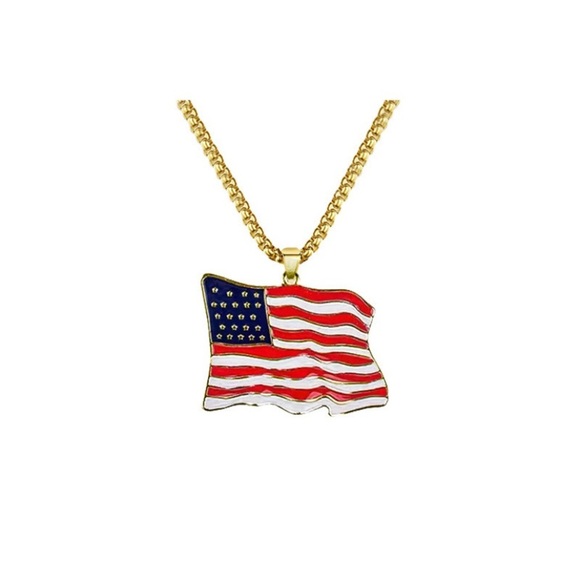 Flag Earring Necklace Set - Picture 5 of 5